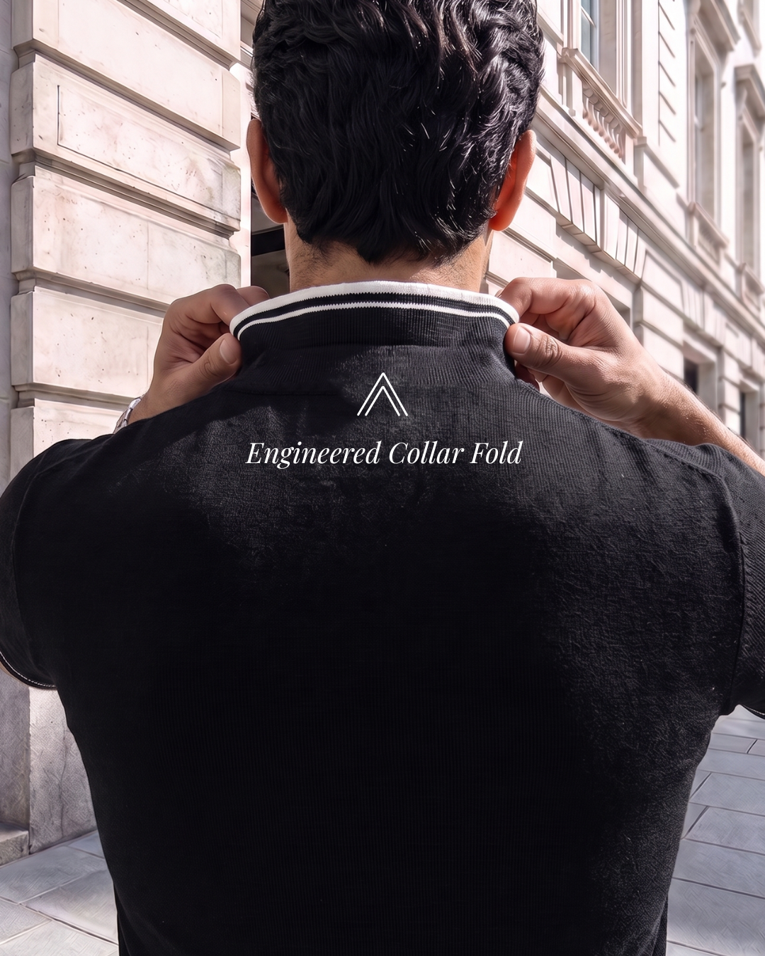 Ink Black Twinline V-Polo