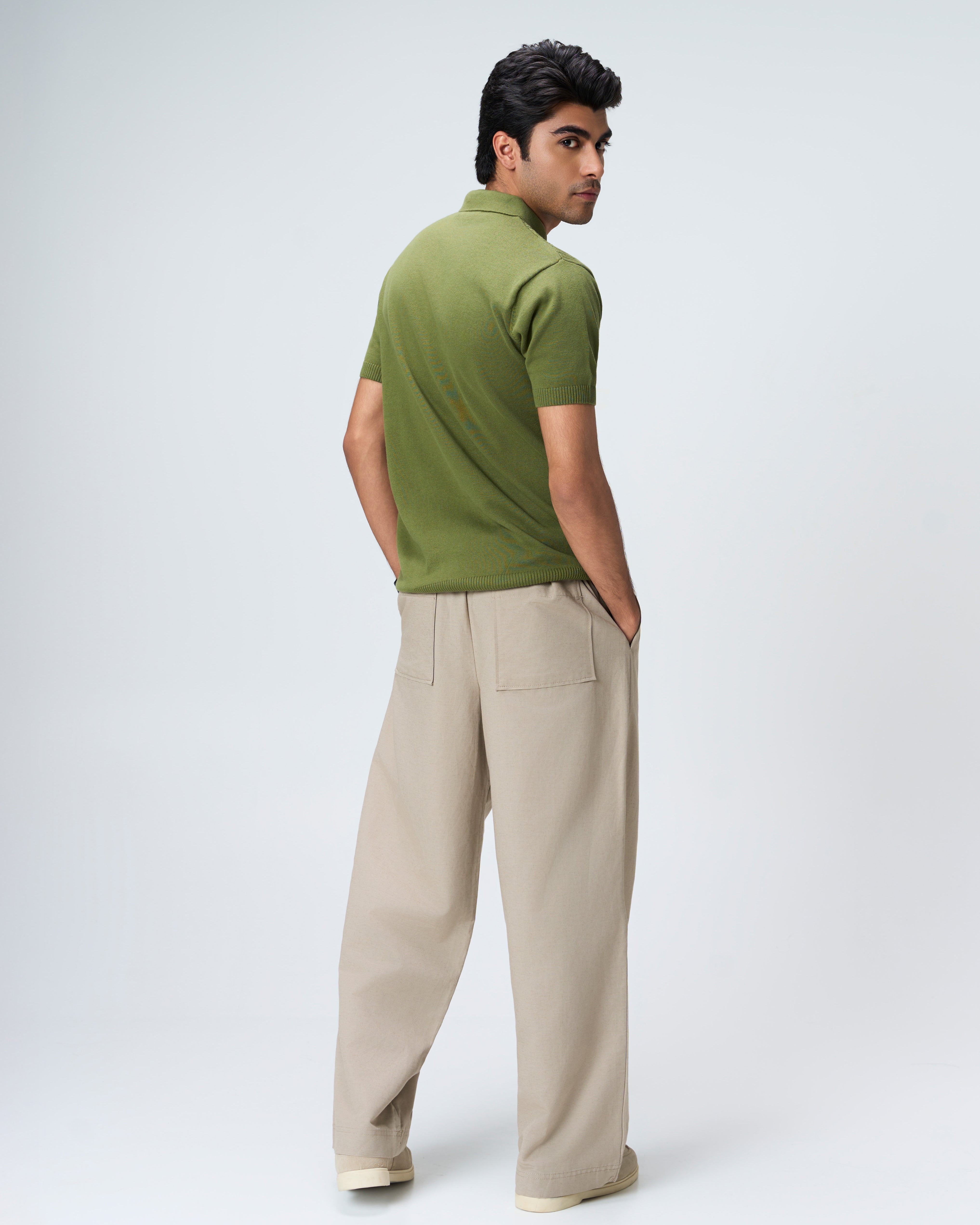 Sage Green Martix Z-Polo - 100% Cotton - II