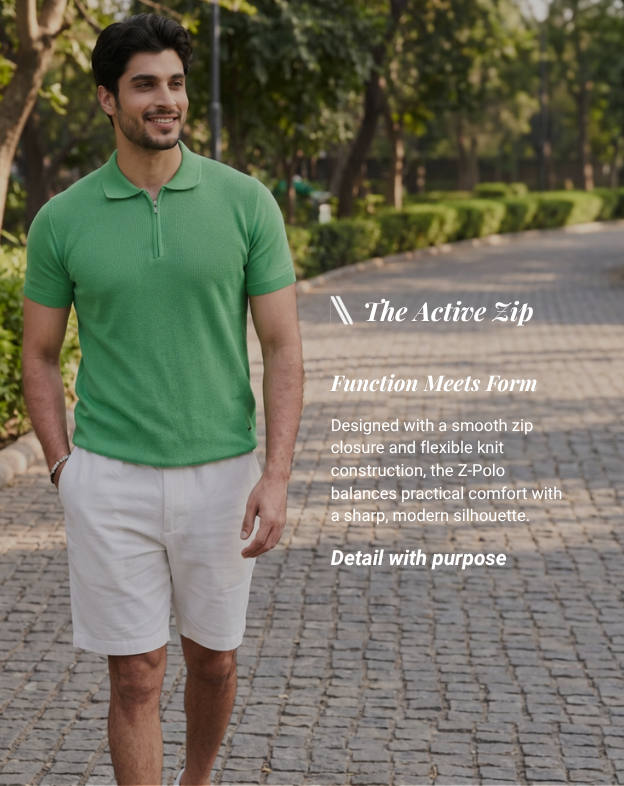 Grass Green Honeycomb Z-Polo