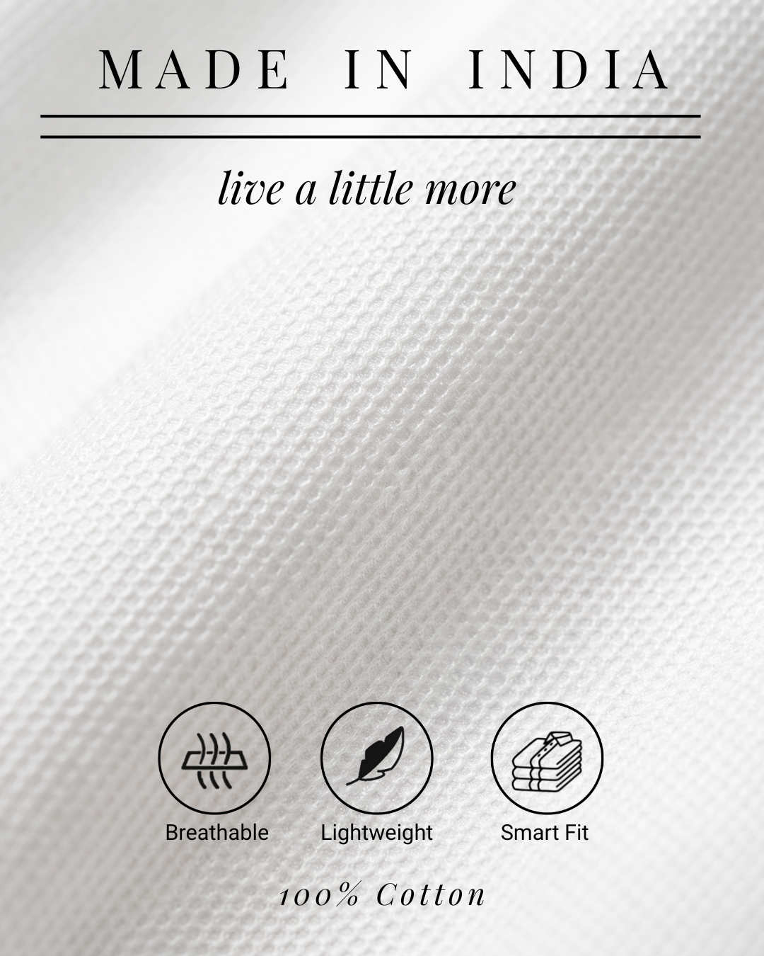 Soft White Honeycomb Weave Shirt