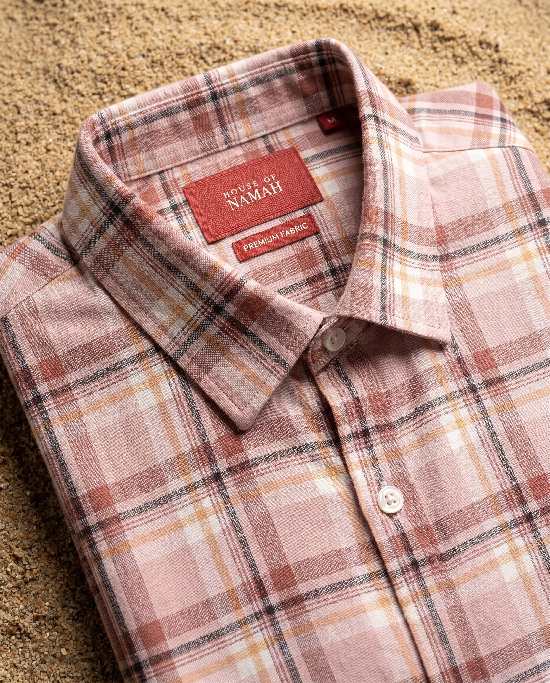 Dusky Pink Checks Shirt