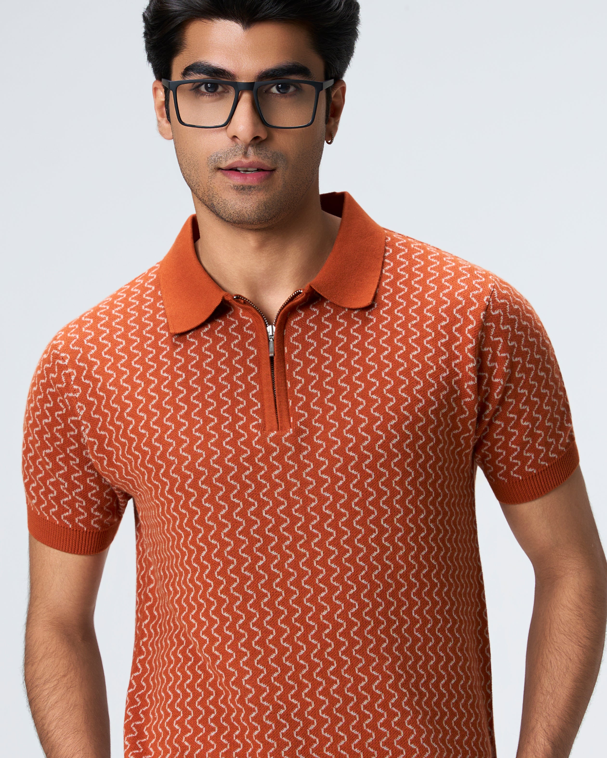 Burnt Sienna Waveline Z-Polo