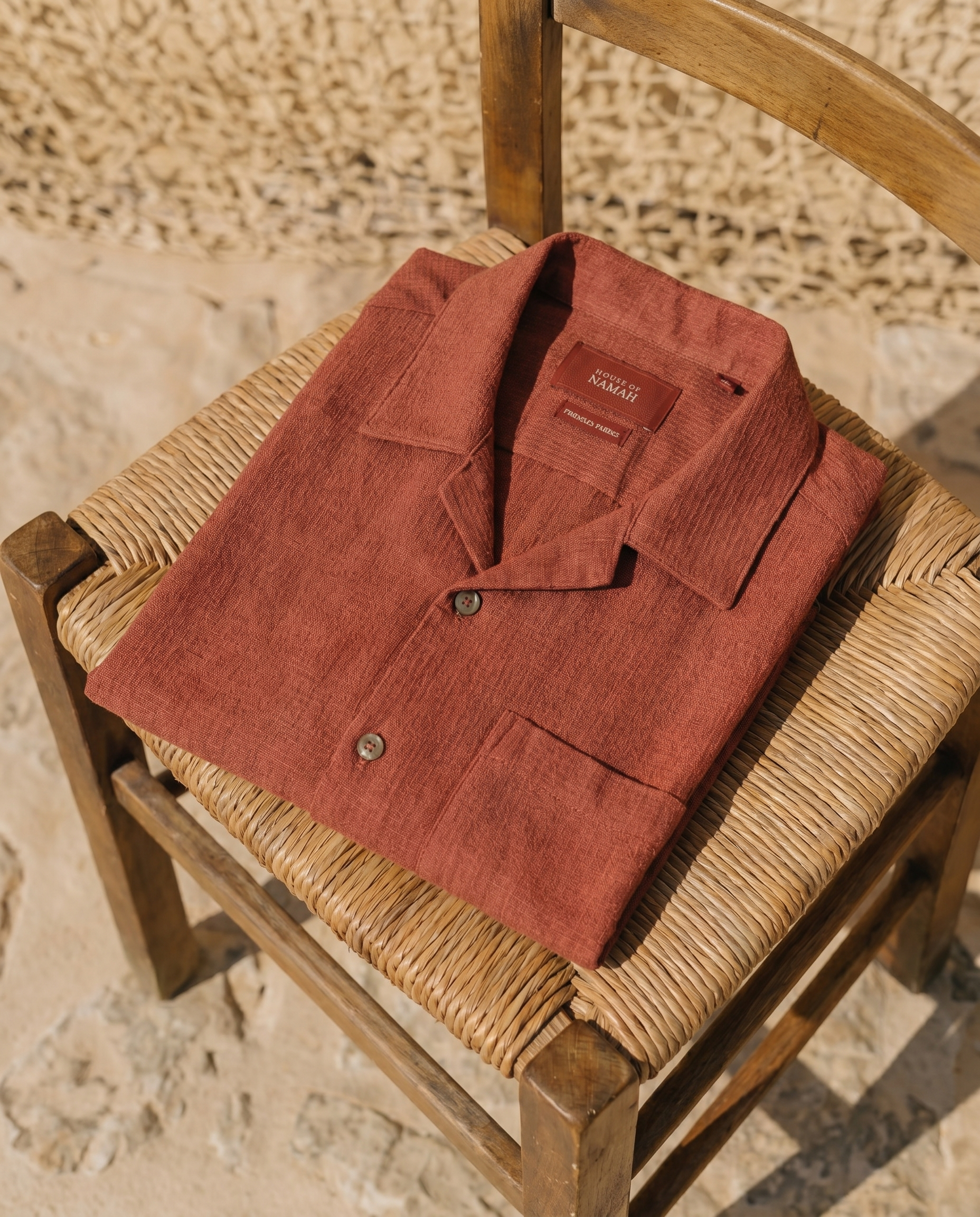 Burnt Ochre Dobby Micro Grid Shirt
