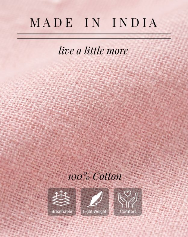 Pastel Pink Cuban Collar Shirt