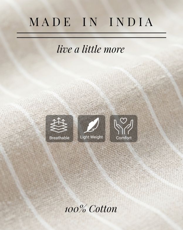 Natural Linen Blend Striped Shirt