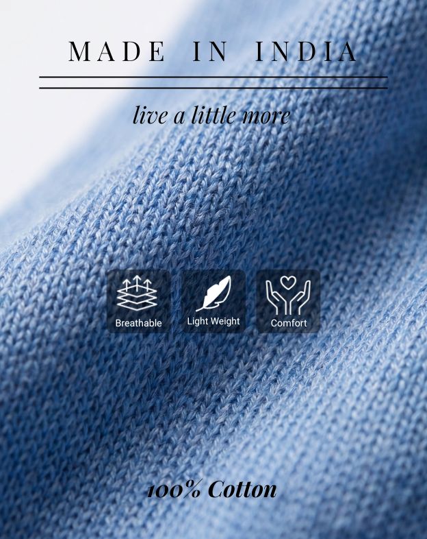 Sky Blue Mill Contrast T-Shirt