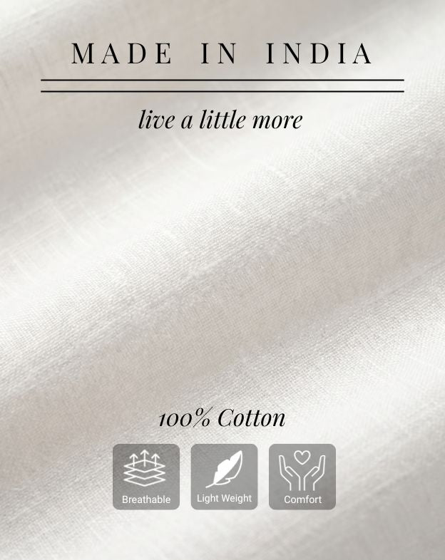Soft White H/S Double-Cloth Cuban Shirt