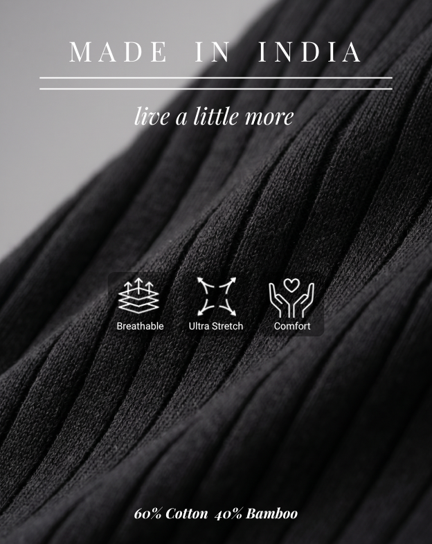 Ink Black Drop Needle V-Neck Polo