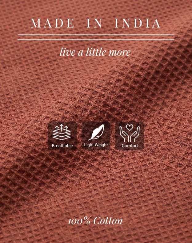 Burnt Ochre Dobby Micro Grid Shirt