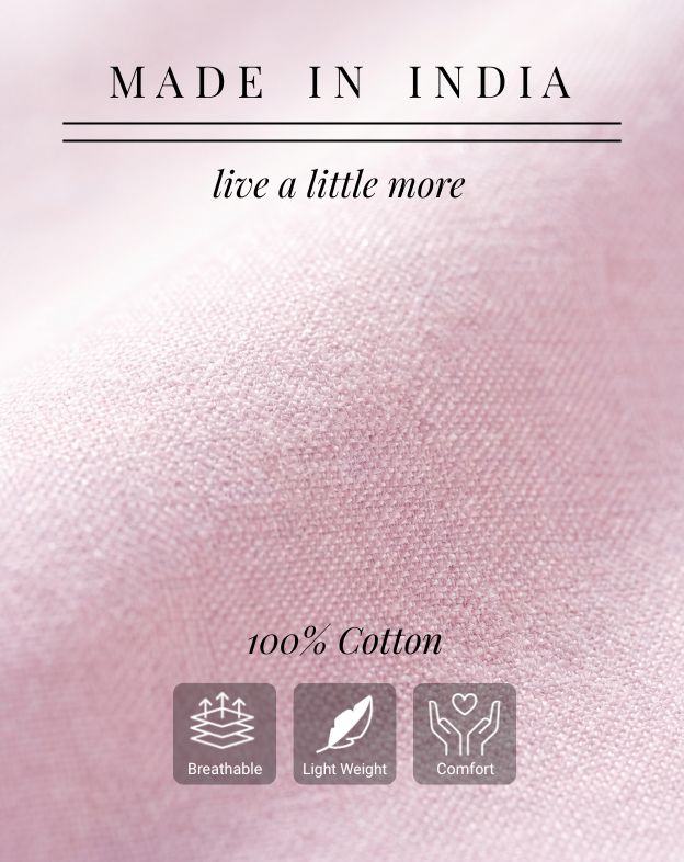 Light Pink 100% Cotton Oxford Chambray Shirt
