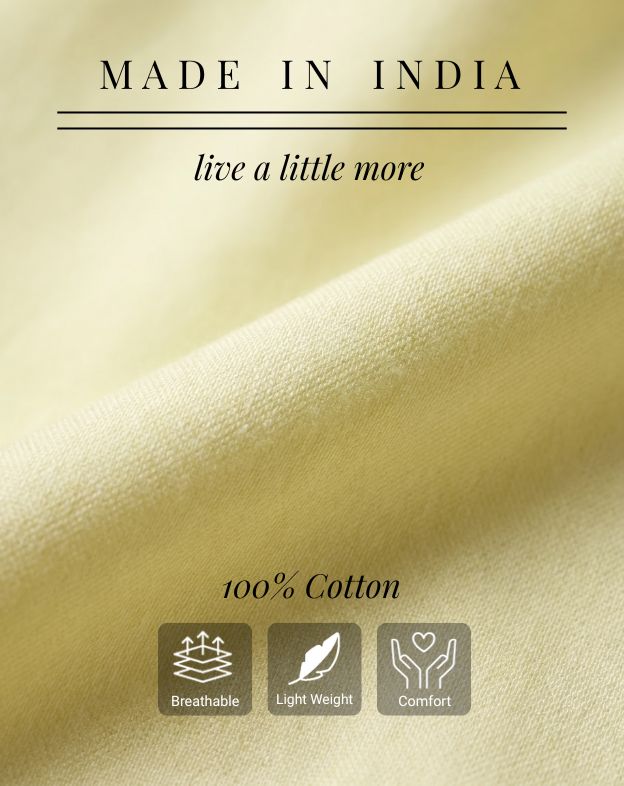 Lemon Yellow 100% Cotton Oxford Chambray Shirt