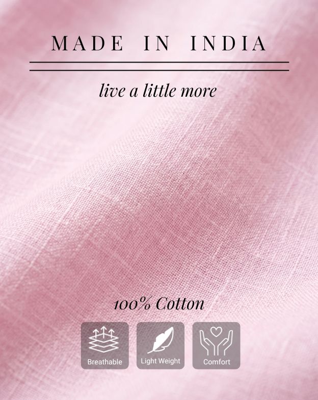 Pale Pink H/S Double-Cloth Cuban Shirt