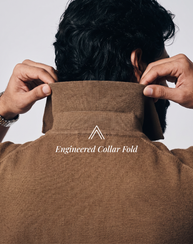 Cocoa Brown Cotton-Bamboo U-Neck Polo