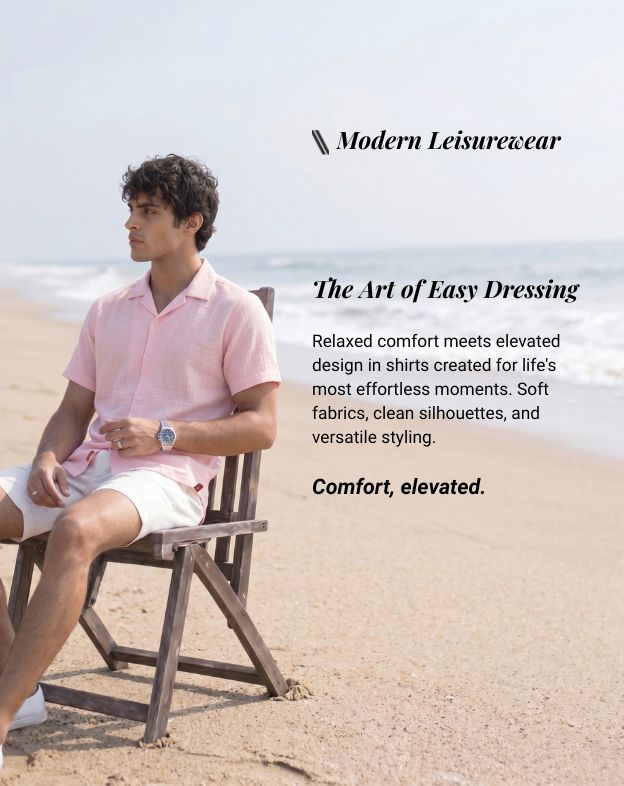 Pale Pink H/S Double-Cloth Cuban Shirt