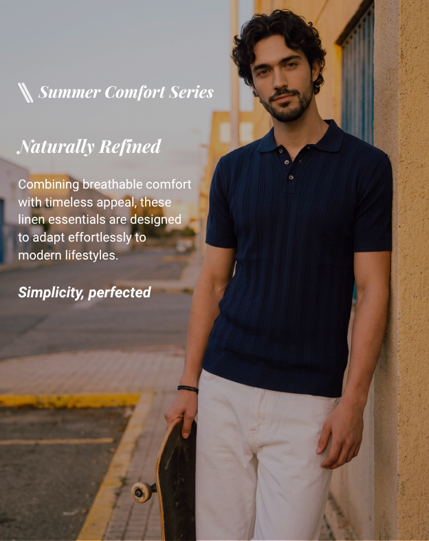 Midnight Blue Linear B-Polo
