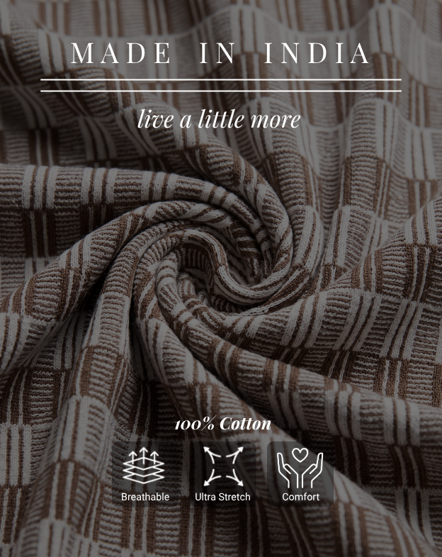 Cocoa Brown Luxe Gridline V-Polo
