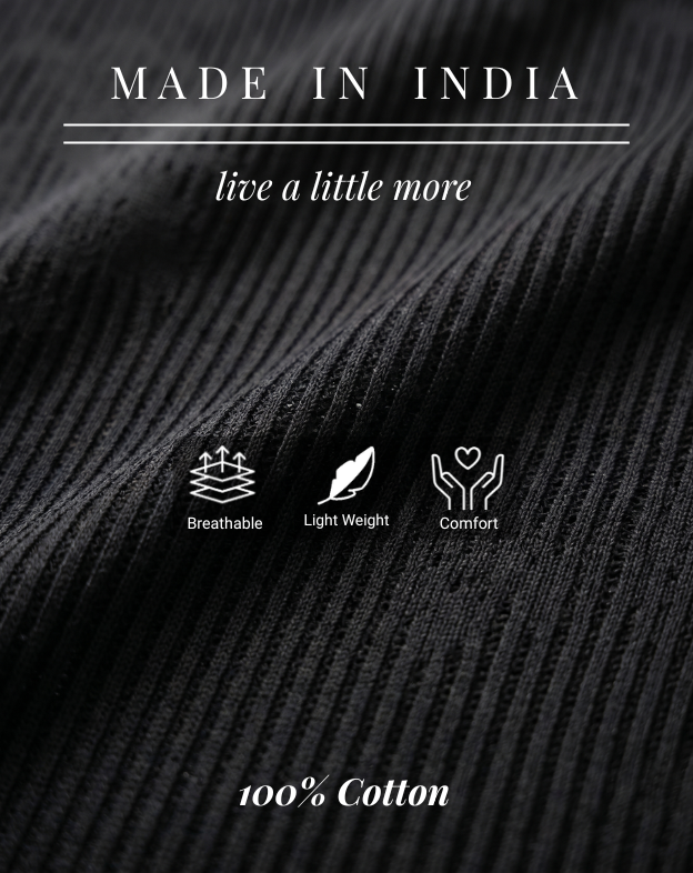Ink Black Floral Jacquard V-Polo