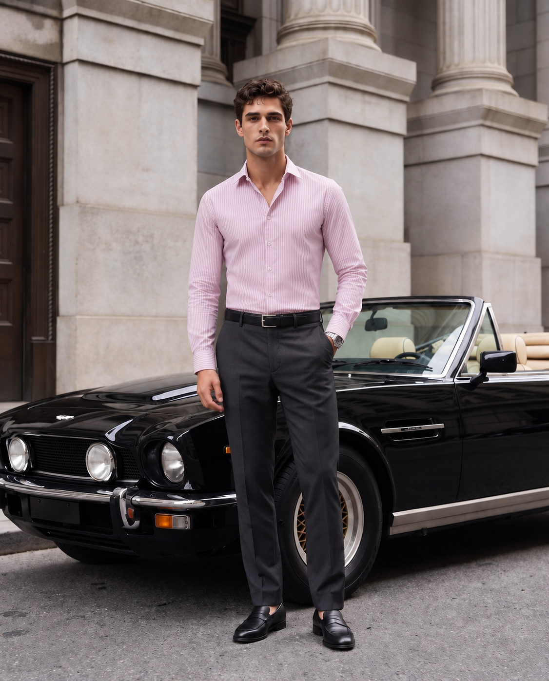 Oxford Pink Club Stripe Shirt
