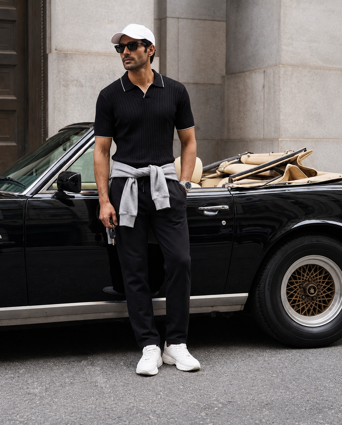 Ink Black Edge V-Polo