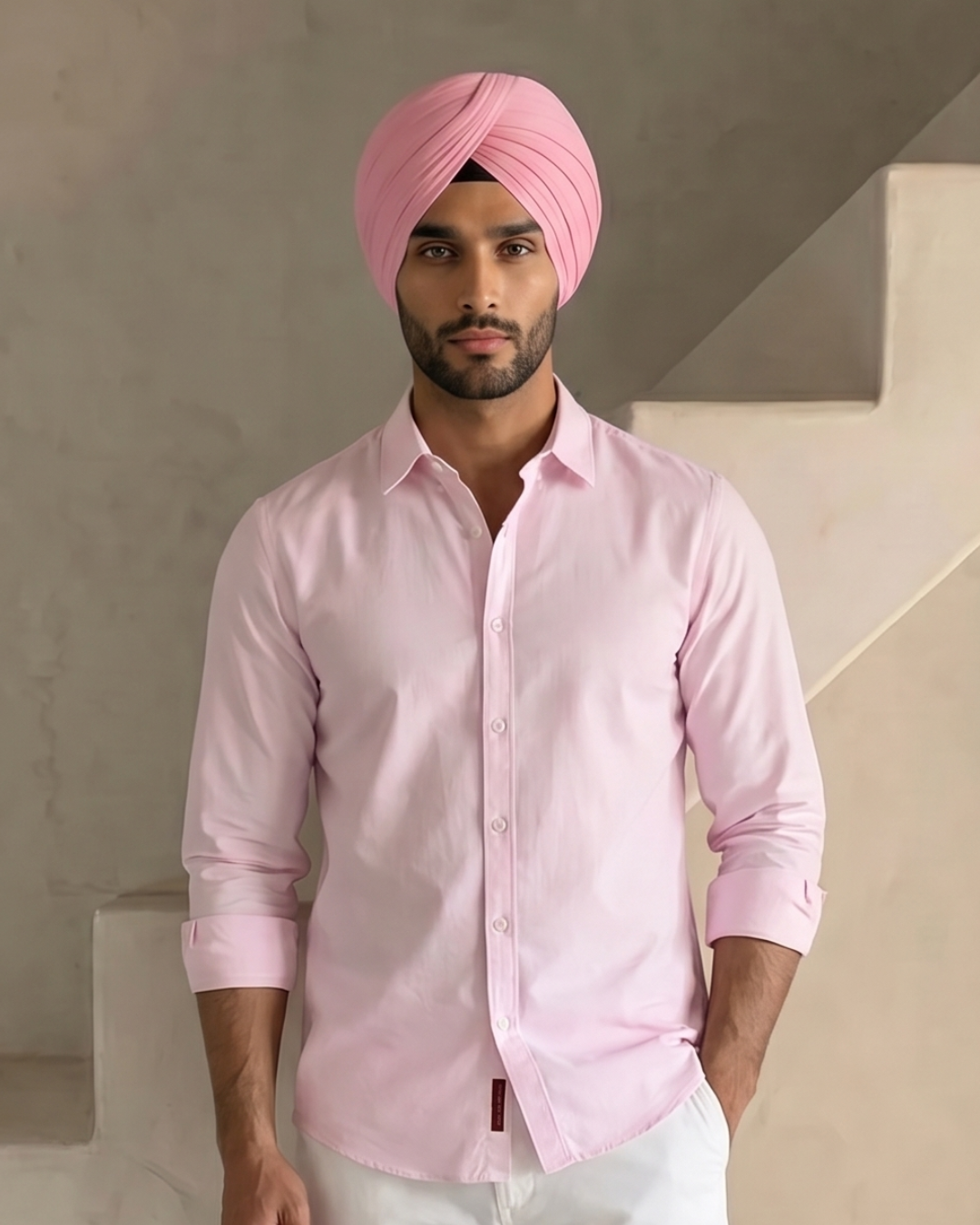 Soft Pink Oxford Chambray Shirt