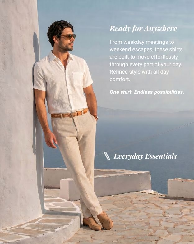 Soft White Self Checks Shirt