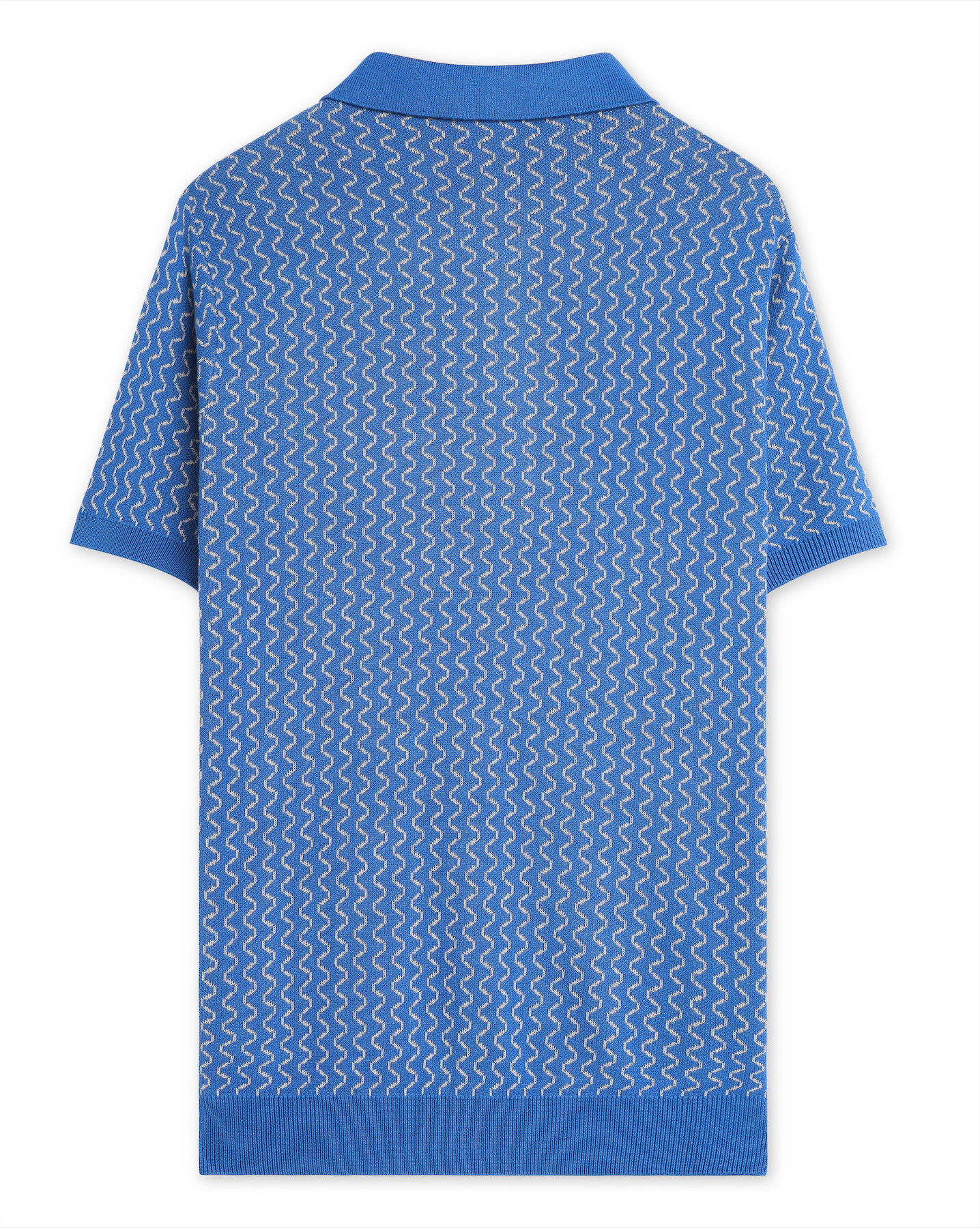 Denim Blue Waveline Z-Polo - 100% Cotton - II