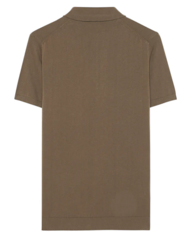 Cocoa Brown Cotton-Bamboo Signature Polo