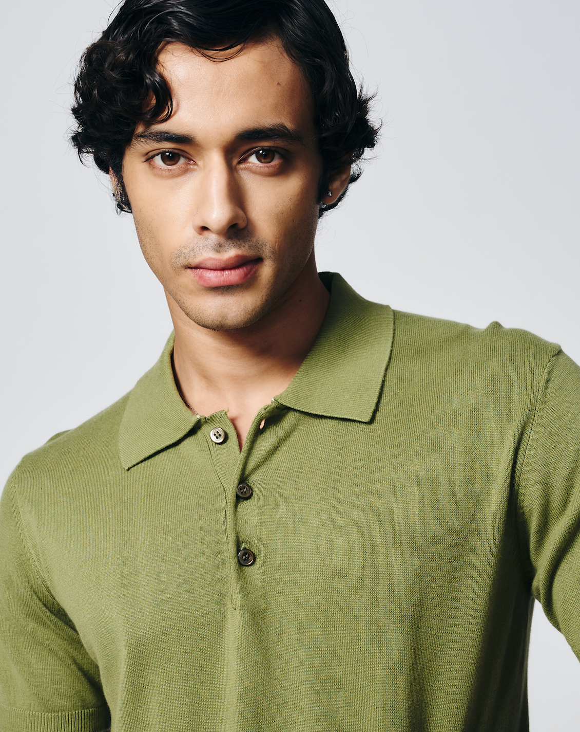 Grass Green Piqué Signature B-Polo - Cotton Bamboo - I