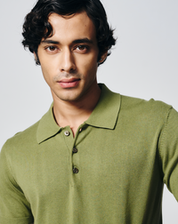 Grass Green Piqué Signature B-Polo - Cotton Bamboo - I