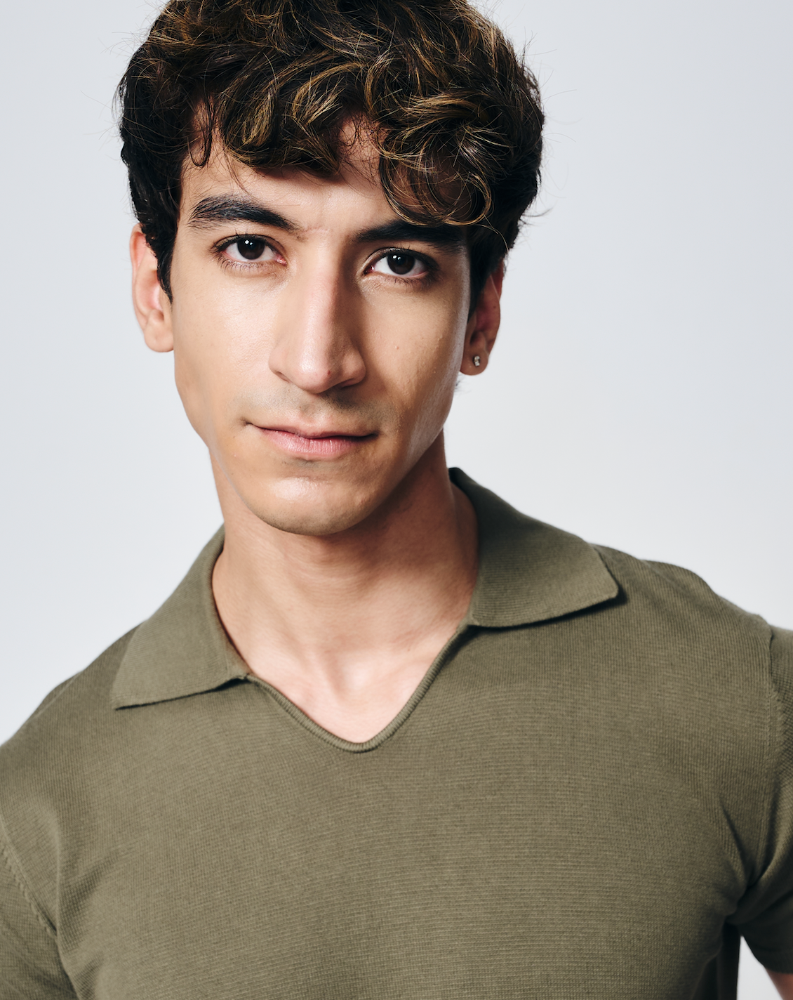 Khaki Green Piqué All day U-Polo - Cotton Bamboo - I