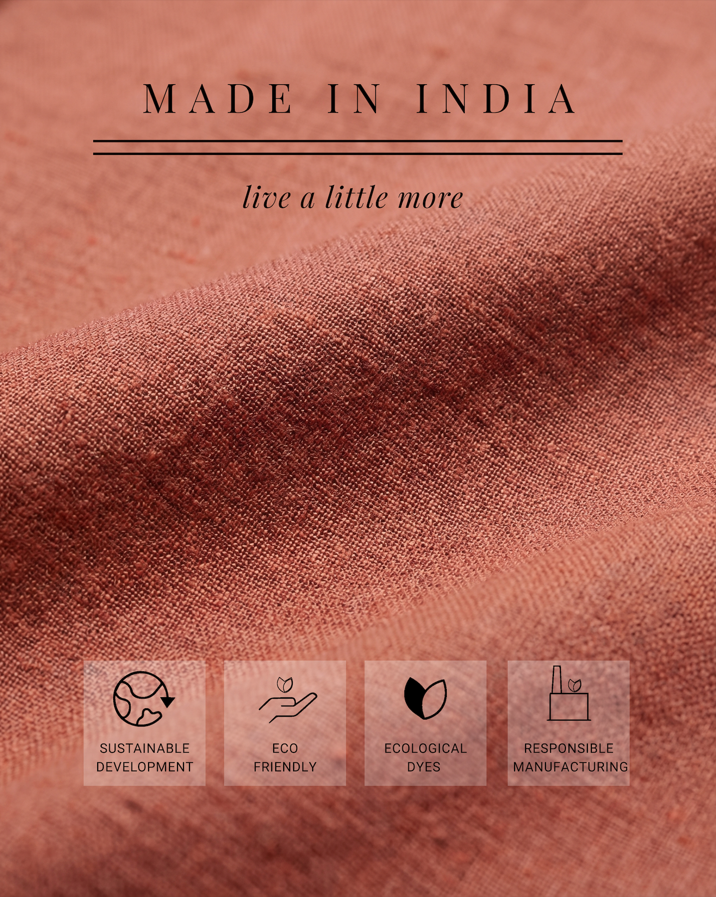 Burnt Ochre Linen Blend Shirt