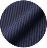 Indigo Navy Seersucker Stretch Shirt - Black Stripe
