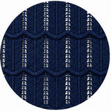 Midnight Blue Luxe Open-knit V-Polo