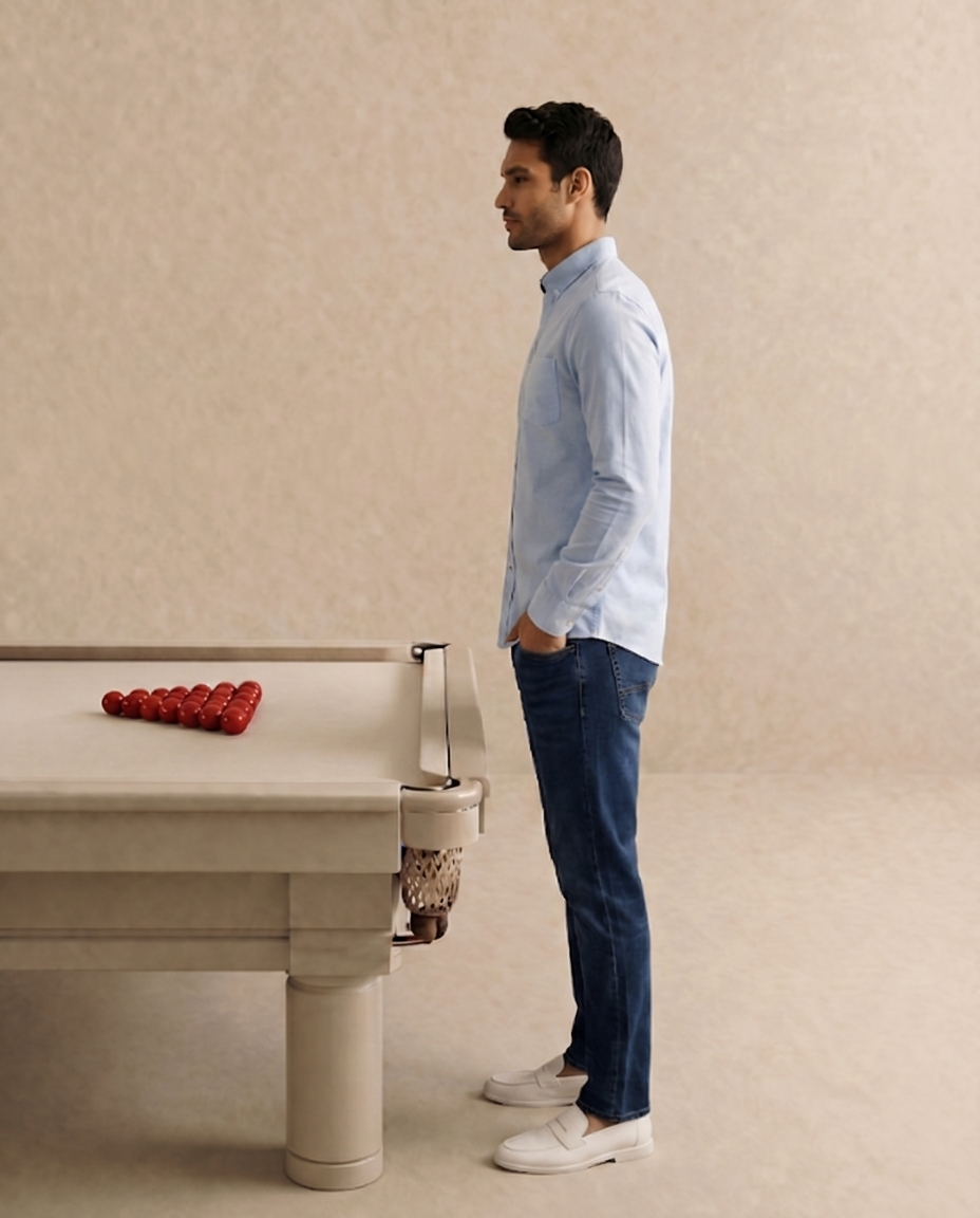 Powder Blue Oxford Chambray Shirt