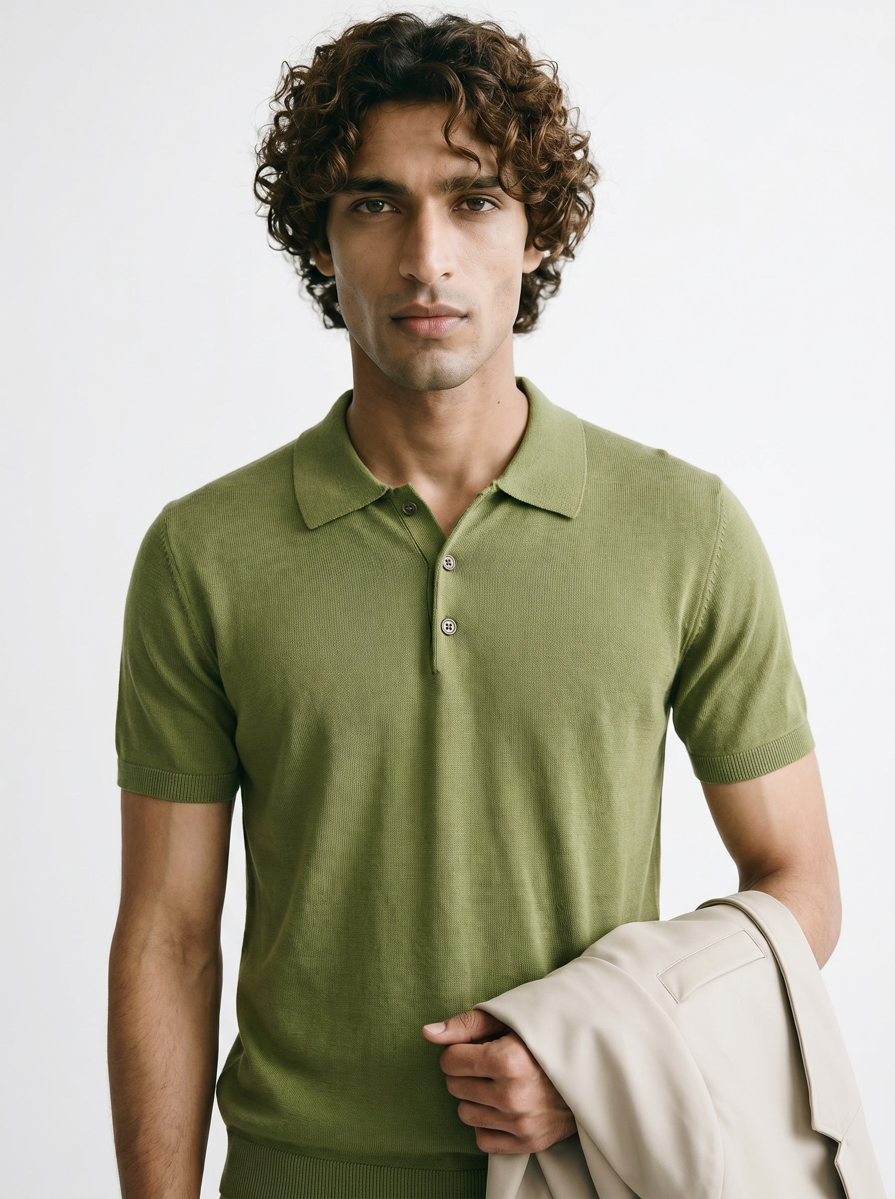 Fern Green Cotton-Bamboo Signature Polo