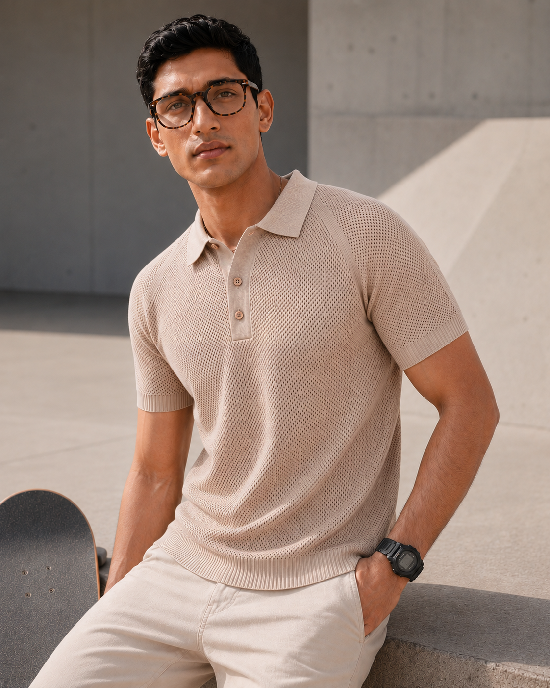 Natural AIRLOOP Mesh B-Polo