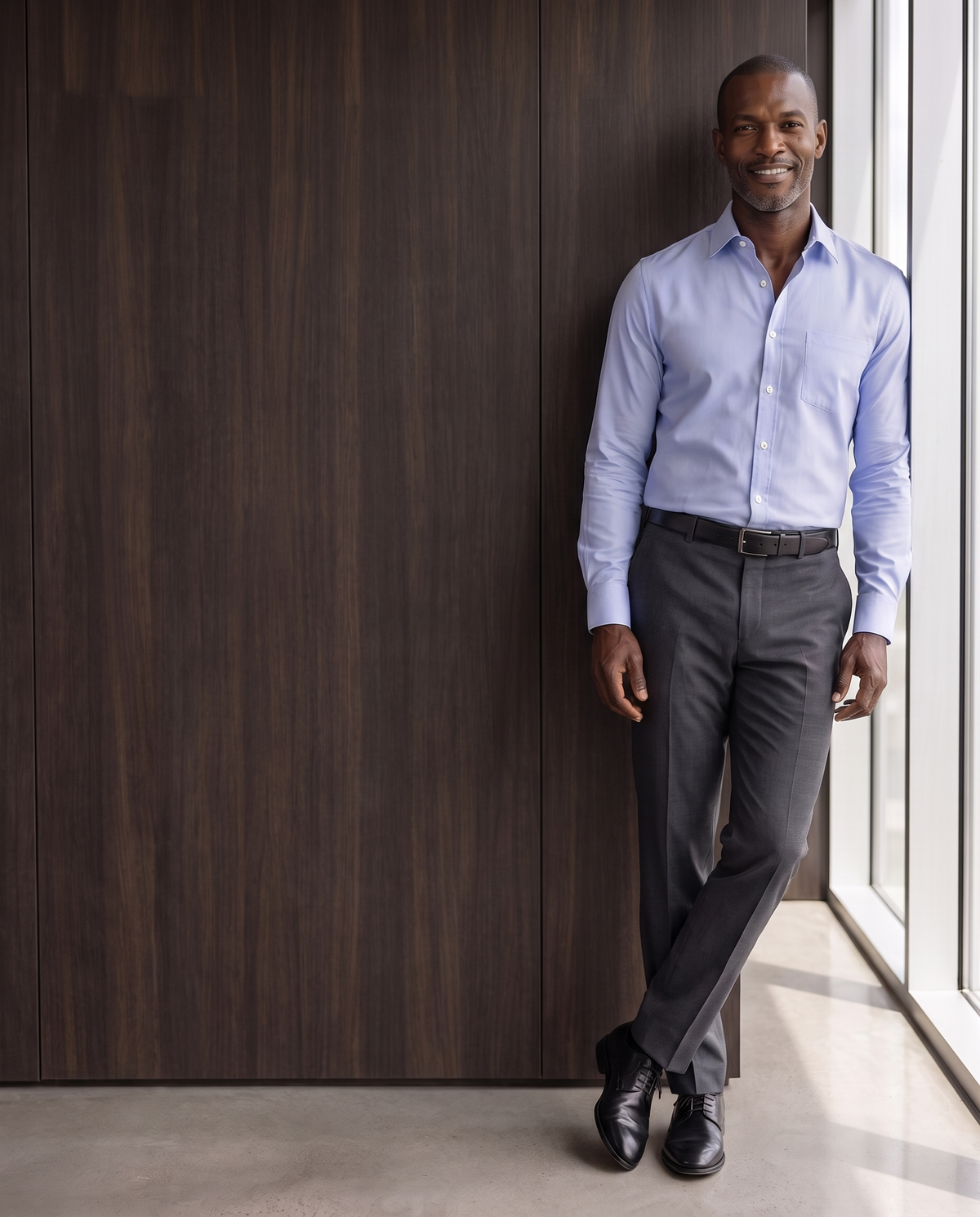 Powder Blue Flex Twill Shirt
