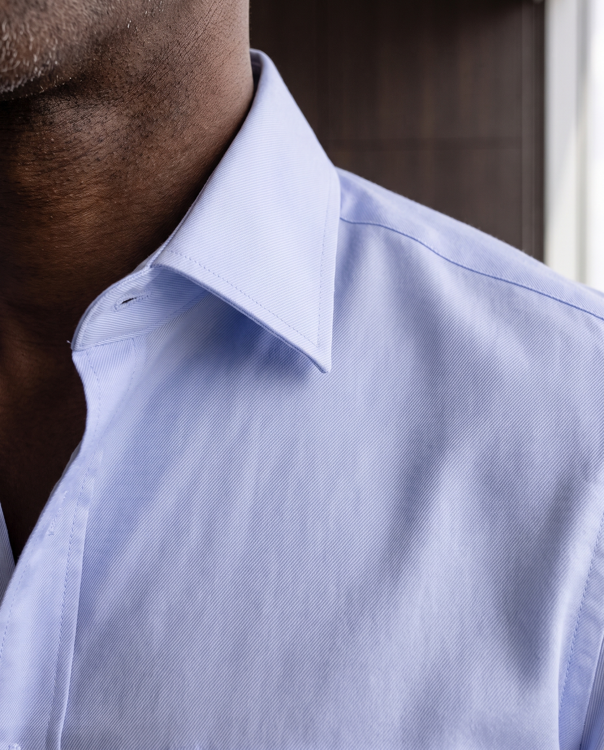 Powder Blue Flex Twill Shirt
