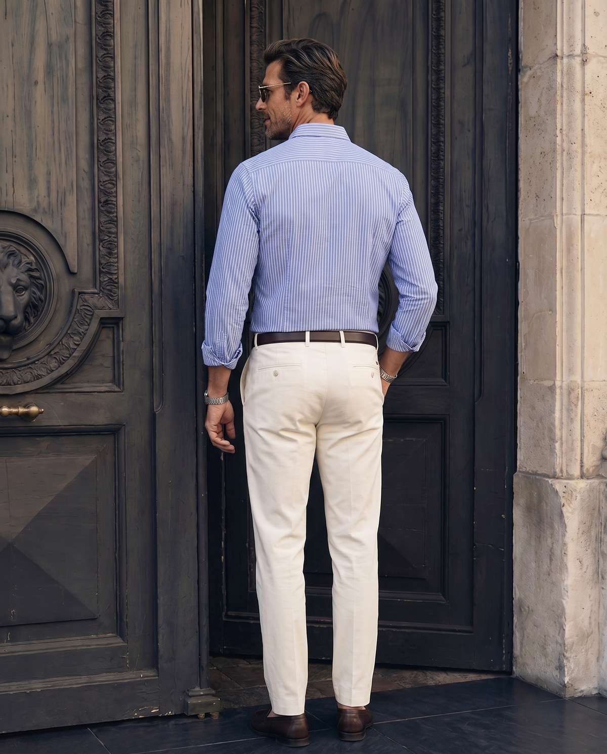 Powder Blue Club Stripe Shirt