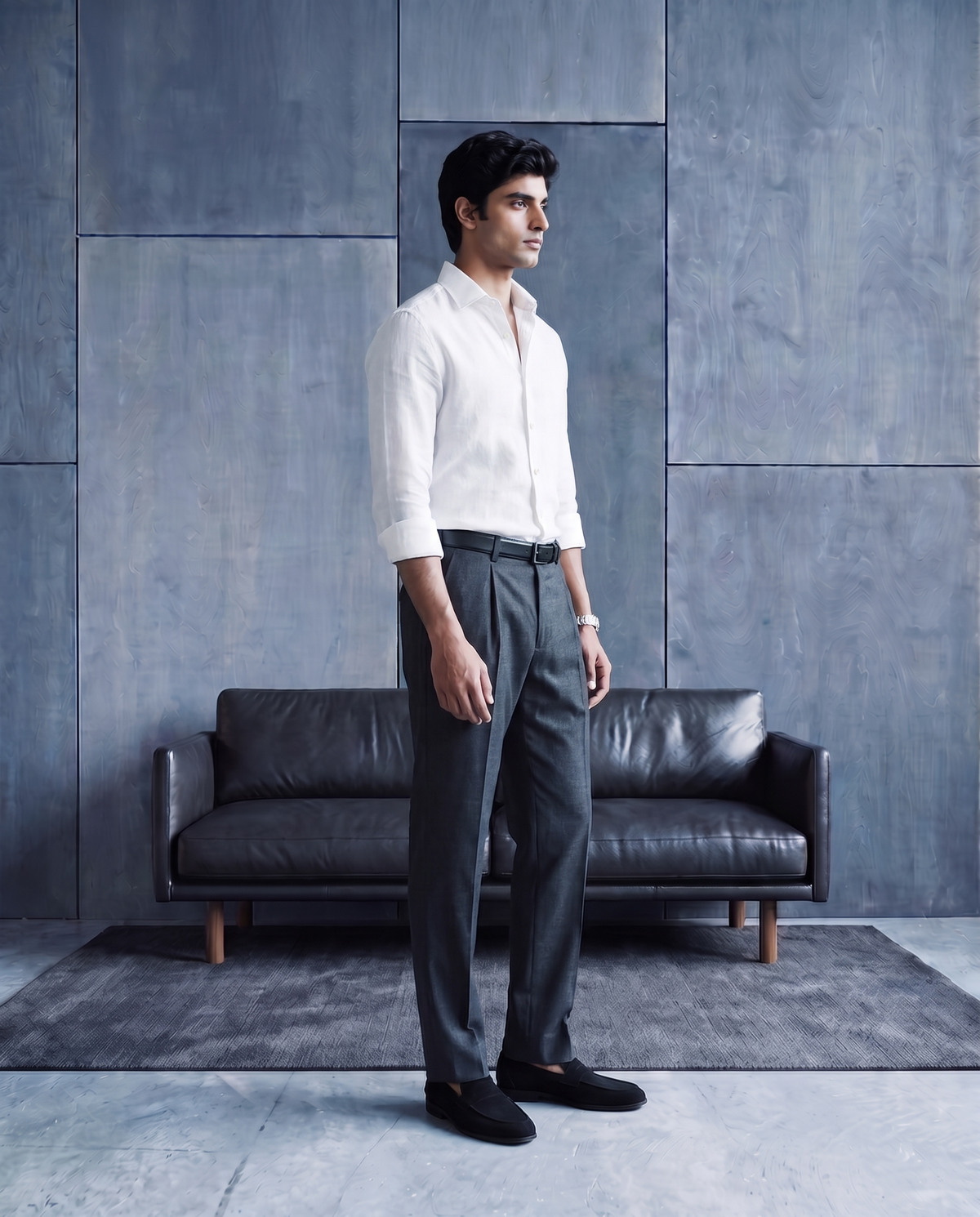 Ivory White Cosmo Linen Blend Shirt
