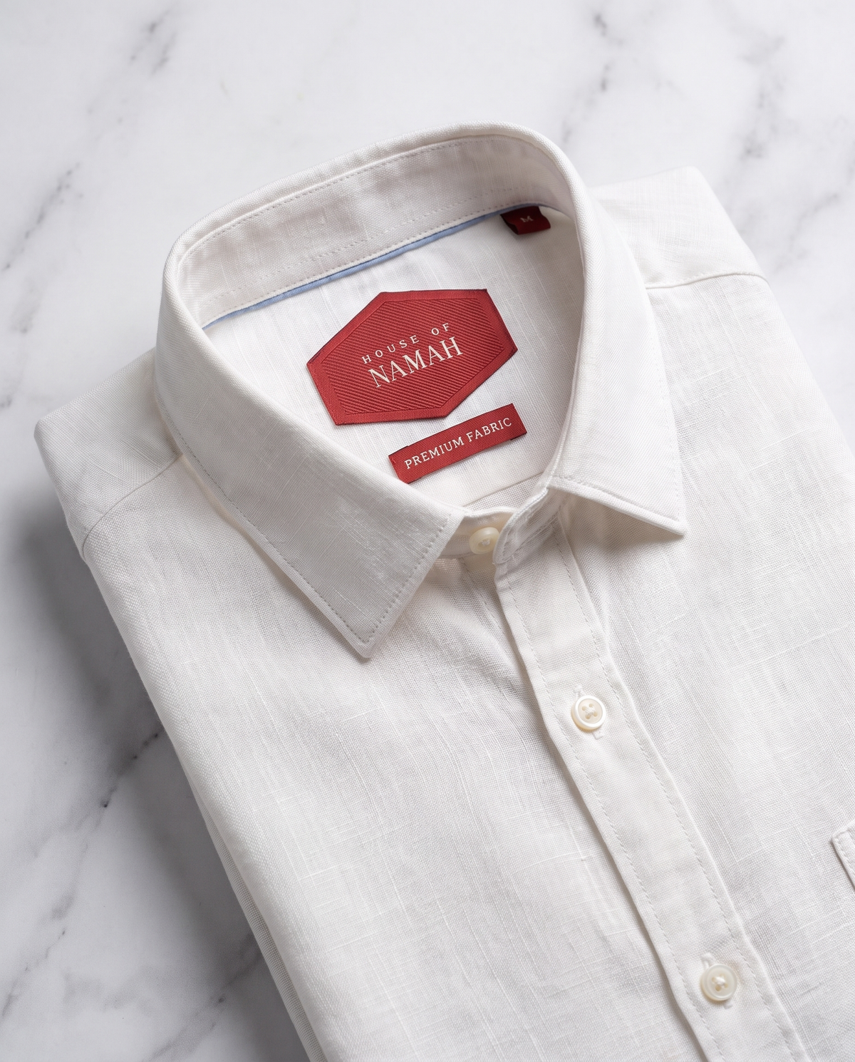 Ivory White Cosmo Linen Blend Shirt