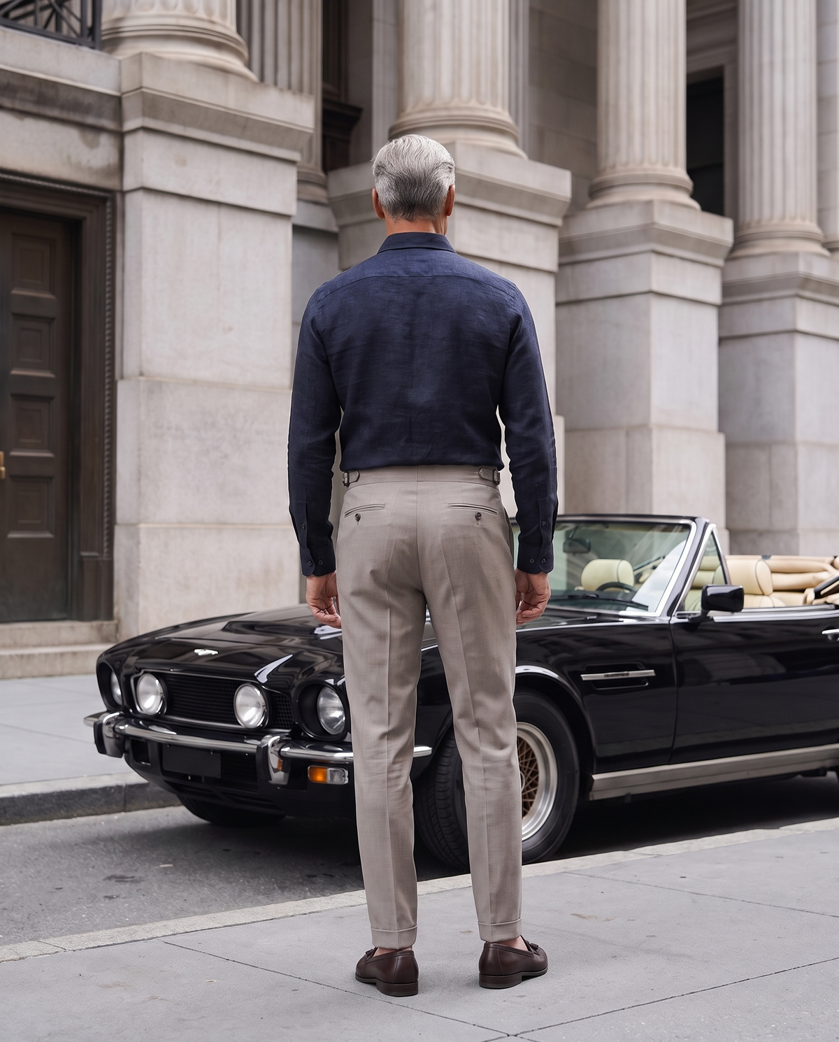 Indigo Navy Delavé 100% Linen Shirt