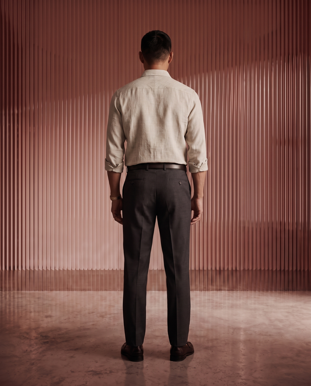 Natural Linen Blend Pinstripe Shirt