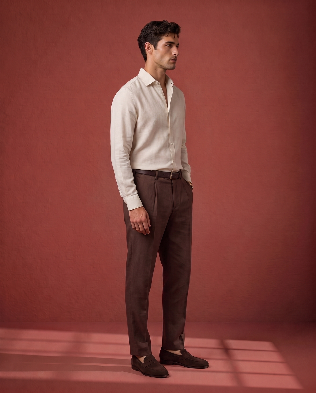 Natural Cosmo Linen Blend Shirt
