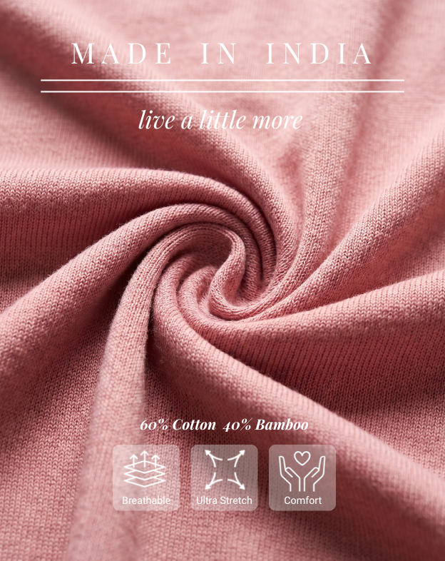 Clay Pink Cotton-Bamboo U-Neck Polo