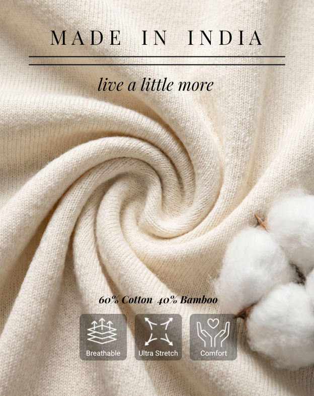 Soft White Cotton-Bamboo U-Neck Polo