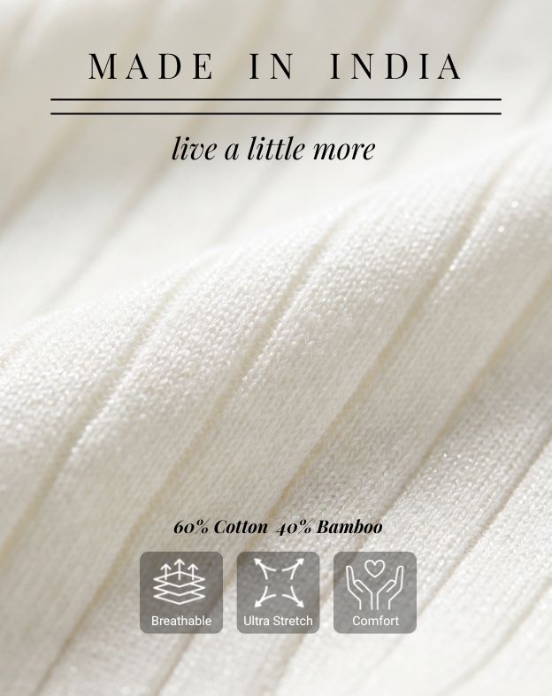 Soft White Cotton Bamboo V-Neck Polo