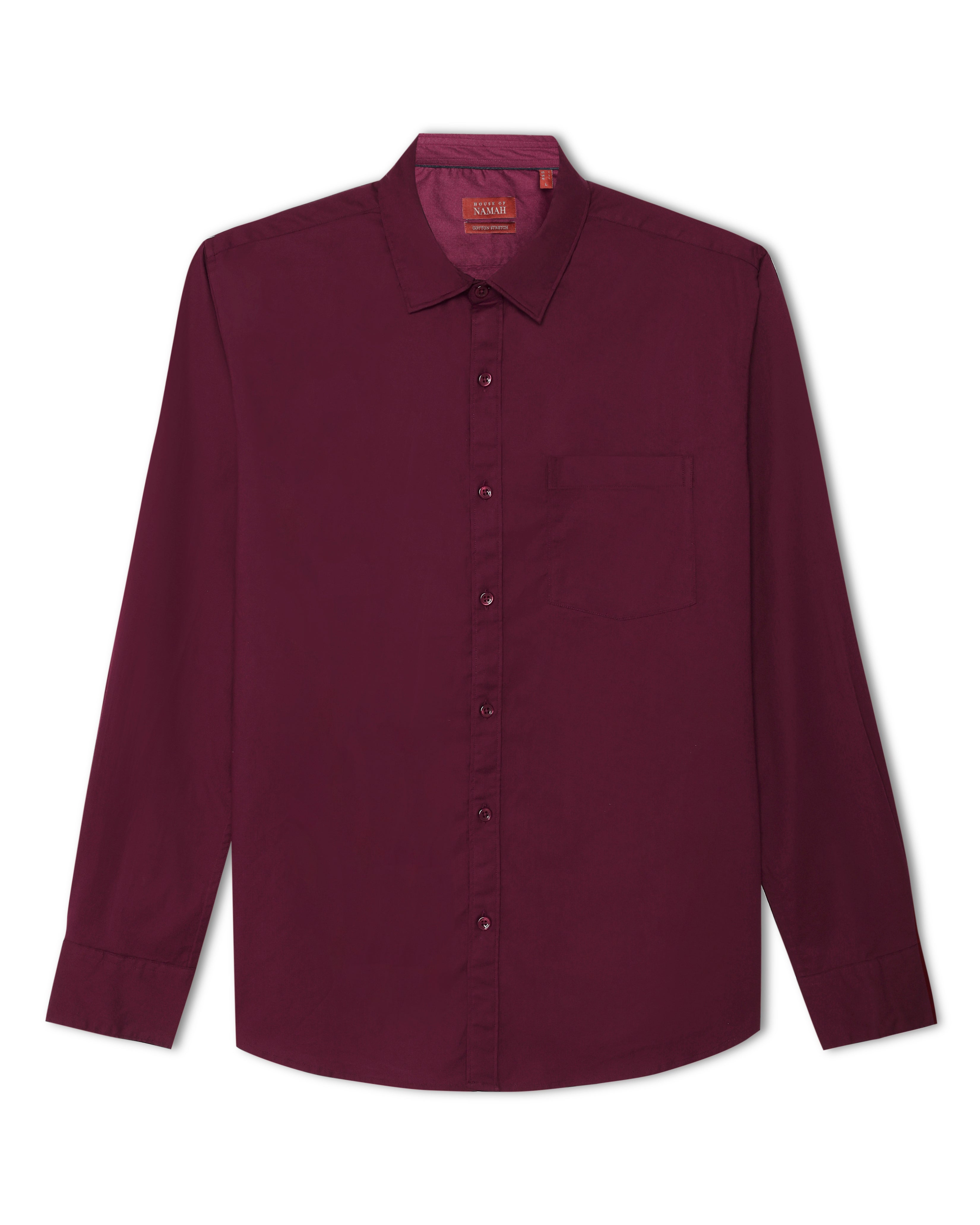 Burgundy Oxford Stretch Shirt