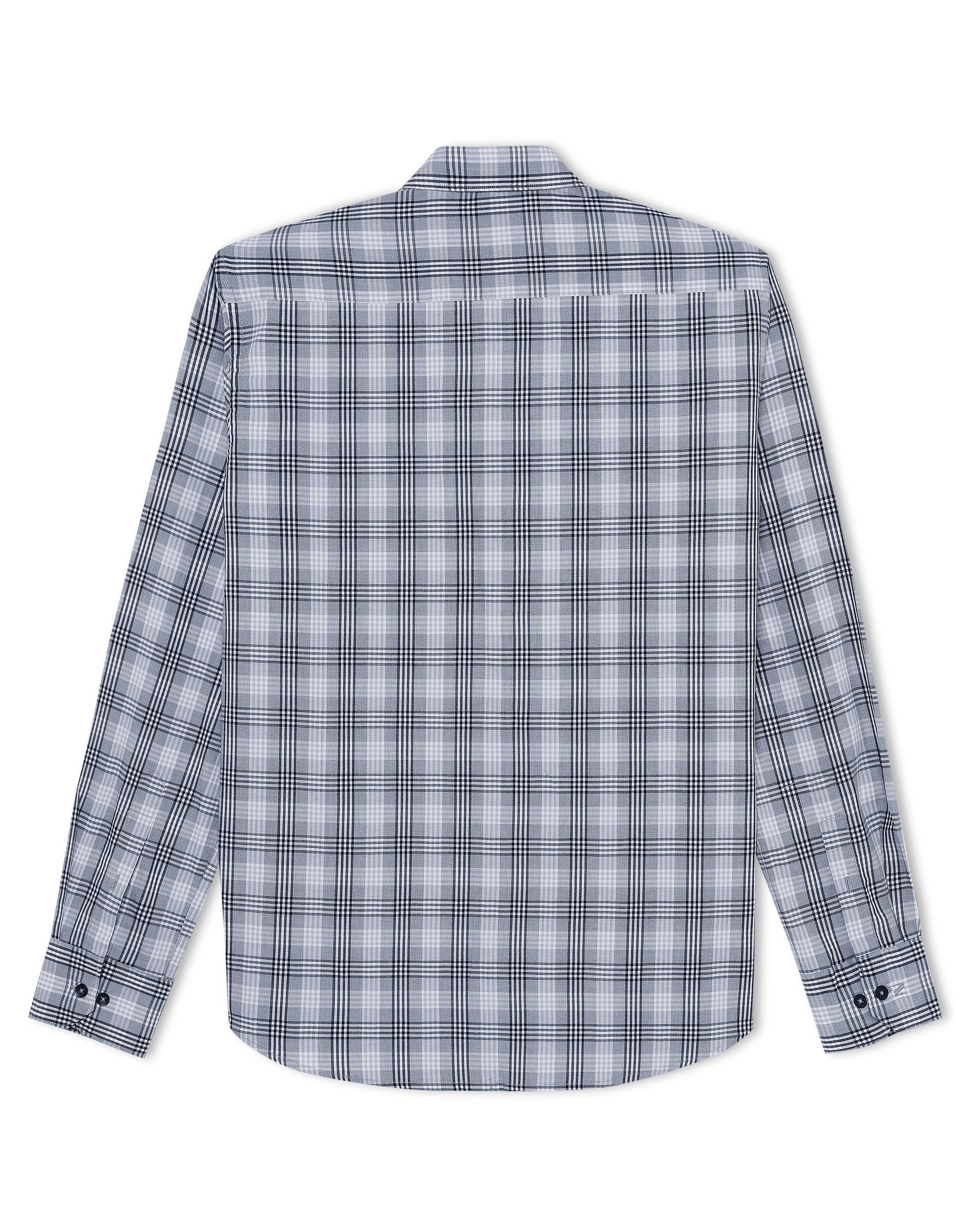 Ink Black Prince of Wales Check Shirt