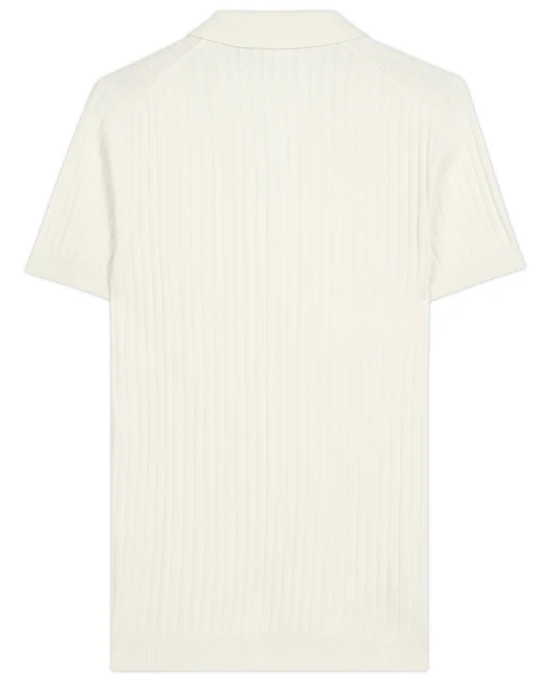 Soft White Cotton Bamboo V-Neck Polo